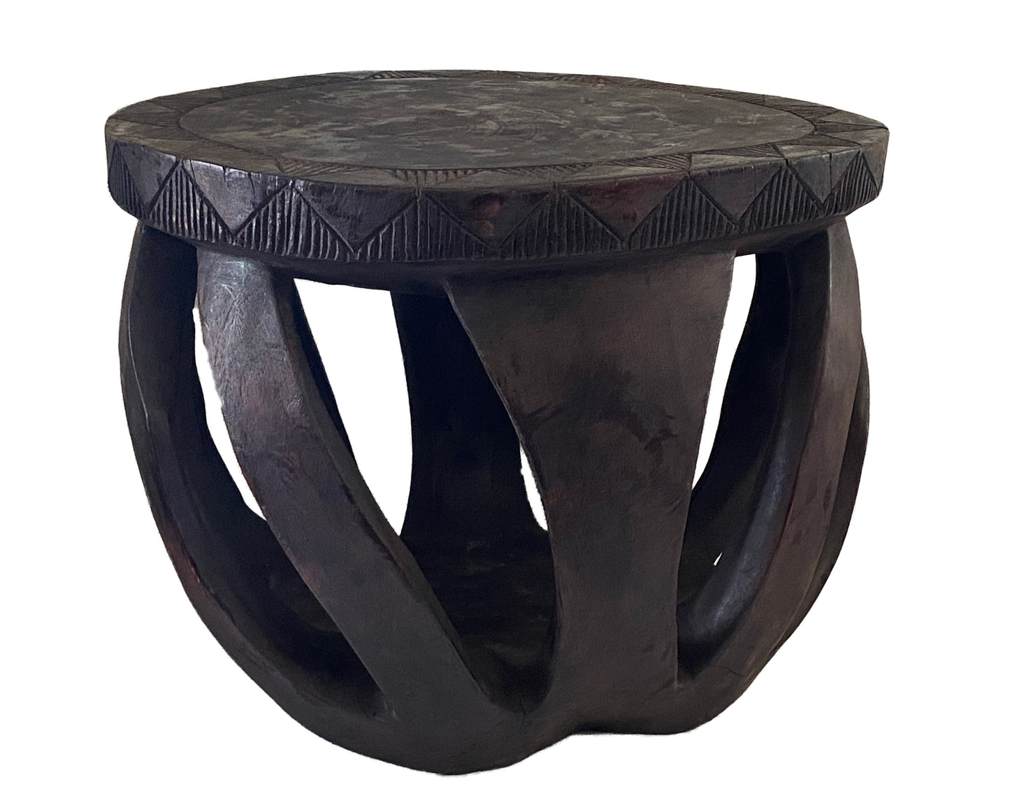 #3747 African  Baga LG Stool /Table Guinea-Bissau  14" H by 17.25"W