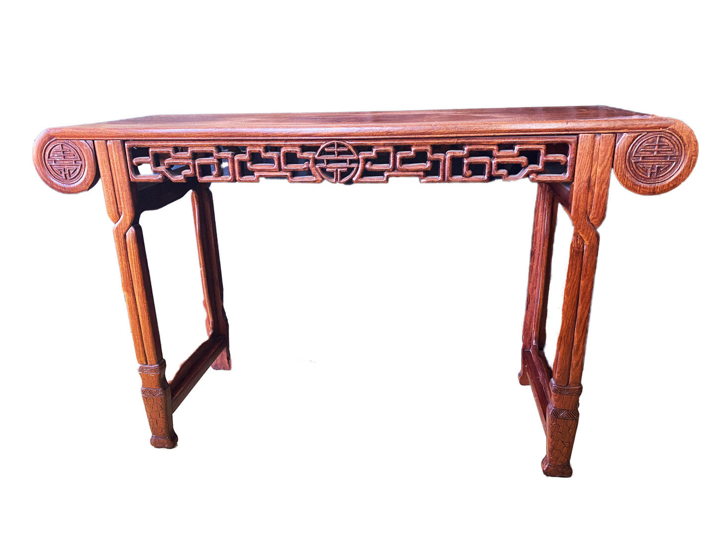 #3949 Chinoiserie Vintage Solid Wood Altar Console Table Huang Huali
