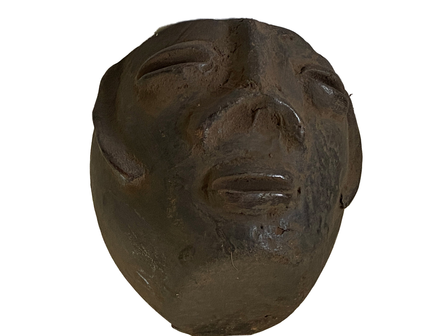 #3745 African Kuba Wooden Cup Figural Head Congo