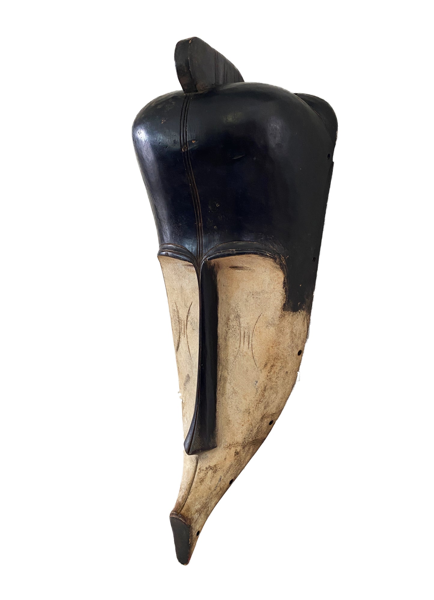 #3324 Lg Fang Mask Elongated Face Gabon African Mask 29.5" H