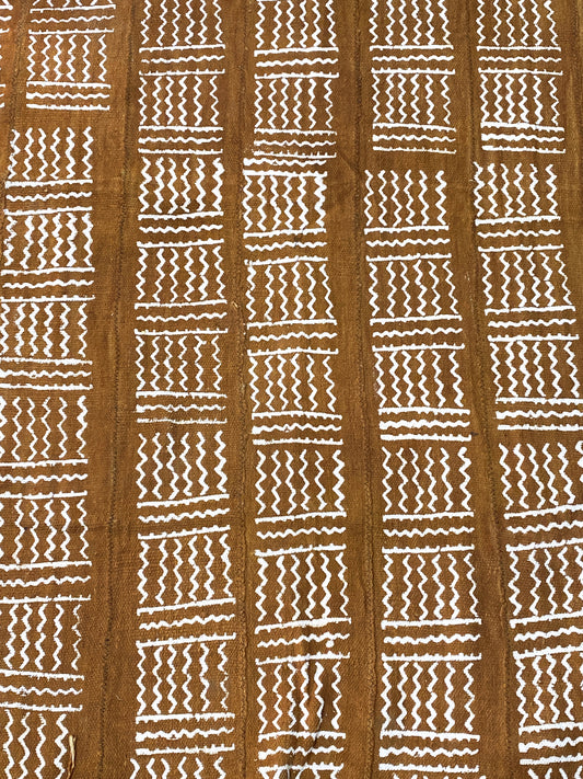 #4092 Superb Bogolan Mali Mud Cloth Textile 38" by 62"