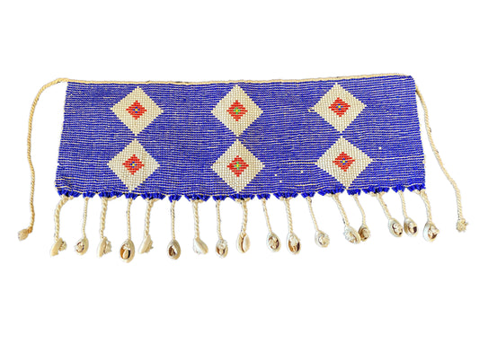 #3535Ceremonial Skirt Kirdi Beaded Cache Sex Pikuran Cameroon