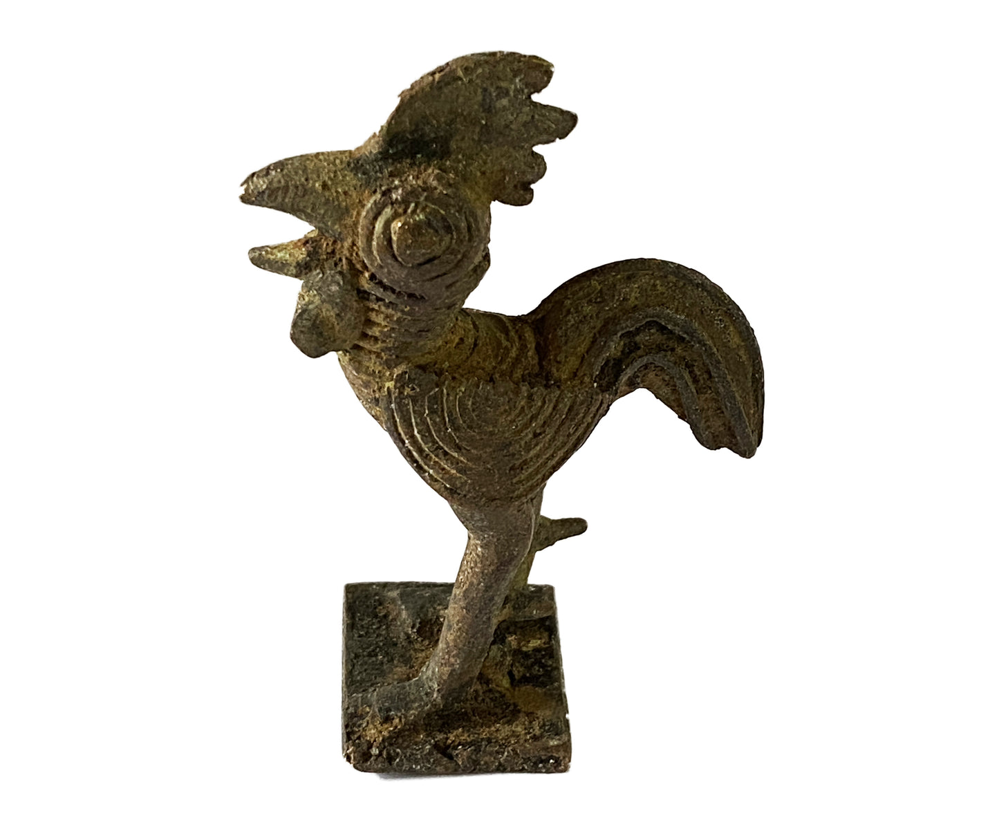 #3954 African Lobi Bronze of a Rooster / Gold Weight