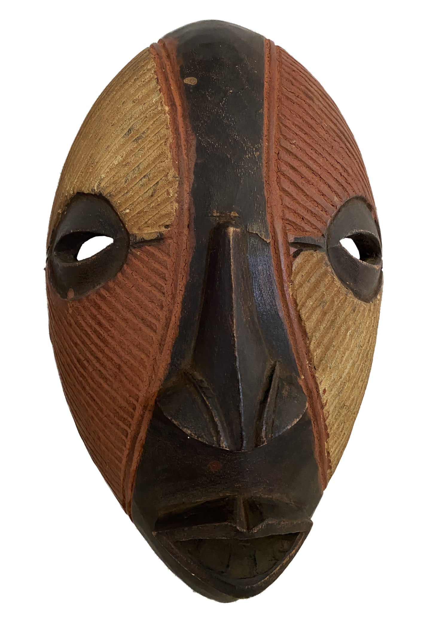 #3845A   African Songye Kifwebe Wooden Bird  Mask 15.25" H