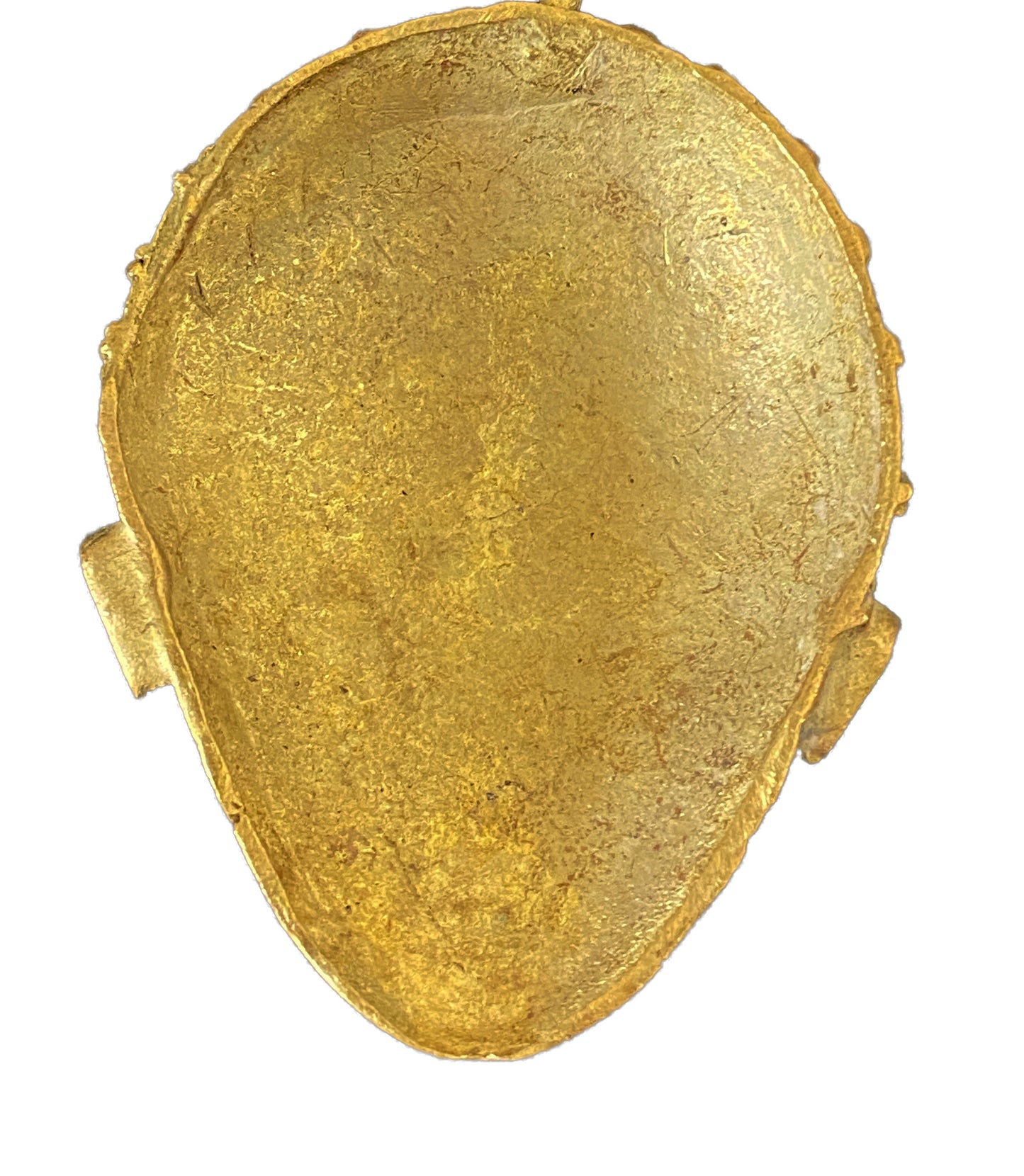 #4336 African Baule Gold Weight Passport/Pendant Bronze Mask 3.25" h