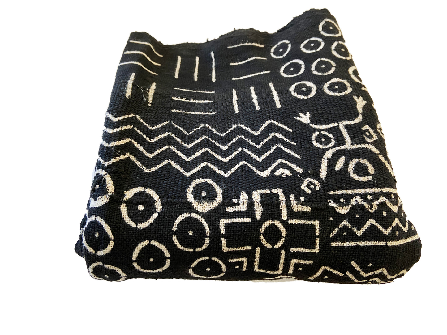 1980s African Bogolan Mud Cloth Textile # 1925/1925A
