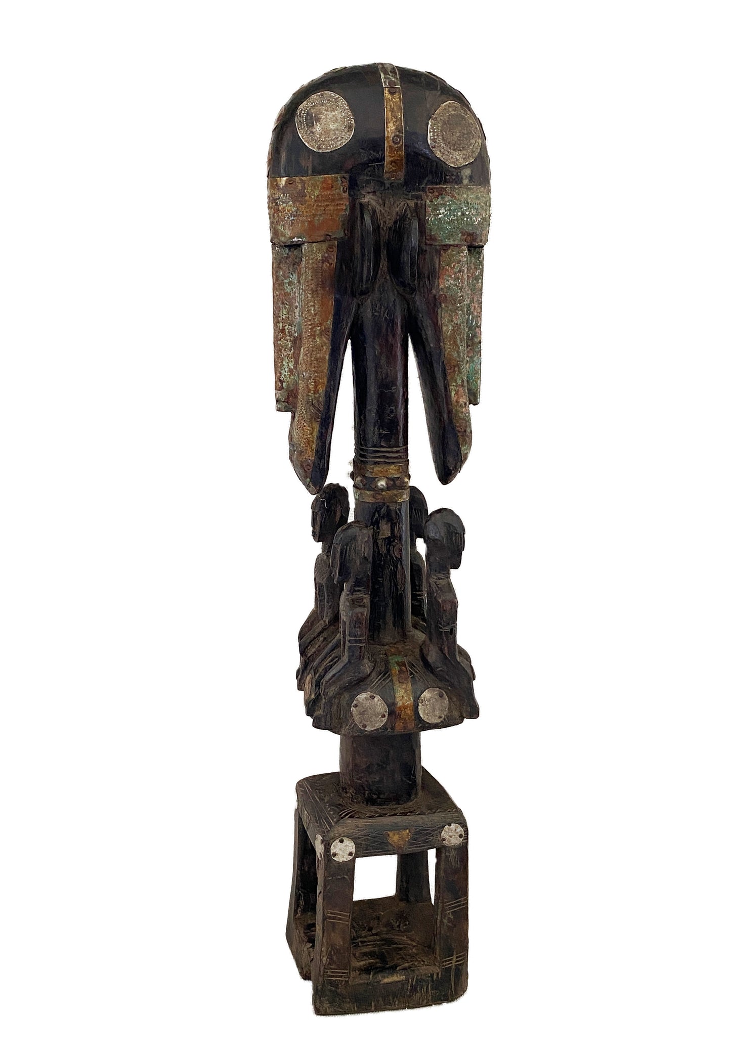 Rare Old Carved Wood Dogon /Marka tribe Figural Tellem Sculpture 32" H