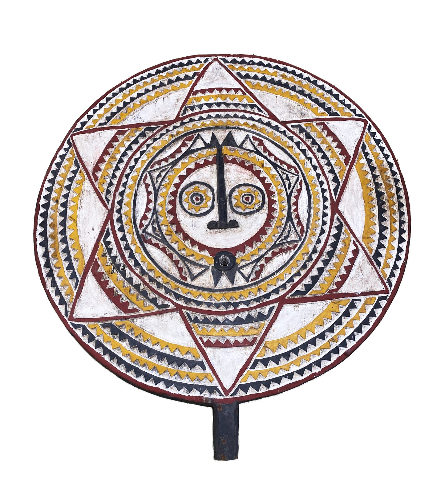 #4119 Superb African LG  Baule Tribe Moon Mask I Coast  38" H