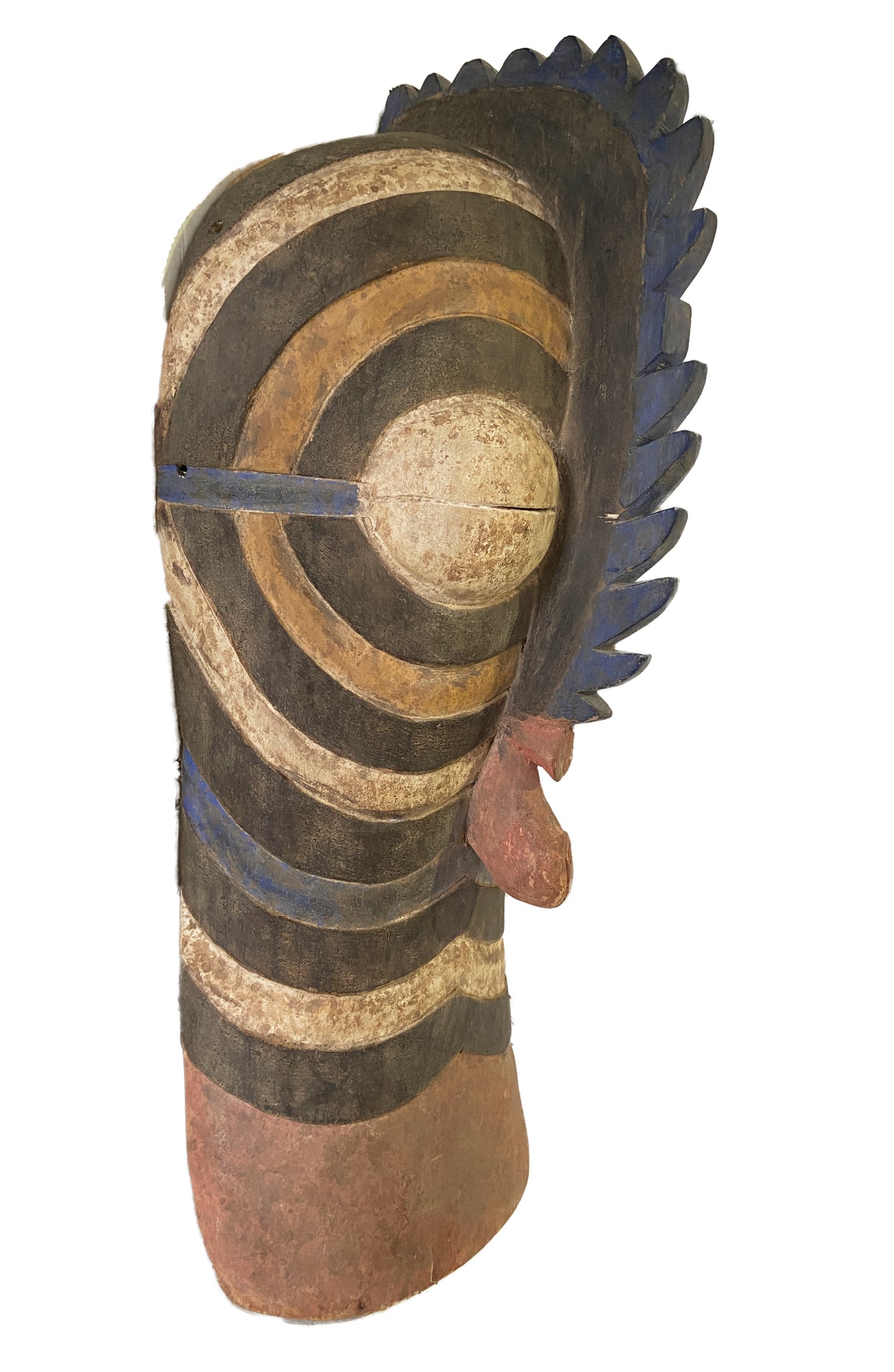 #1691 Huge African Songye Kifwebe Wooden Mask 27" H