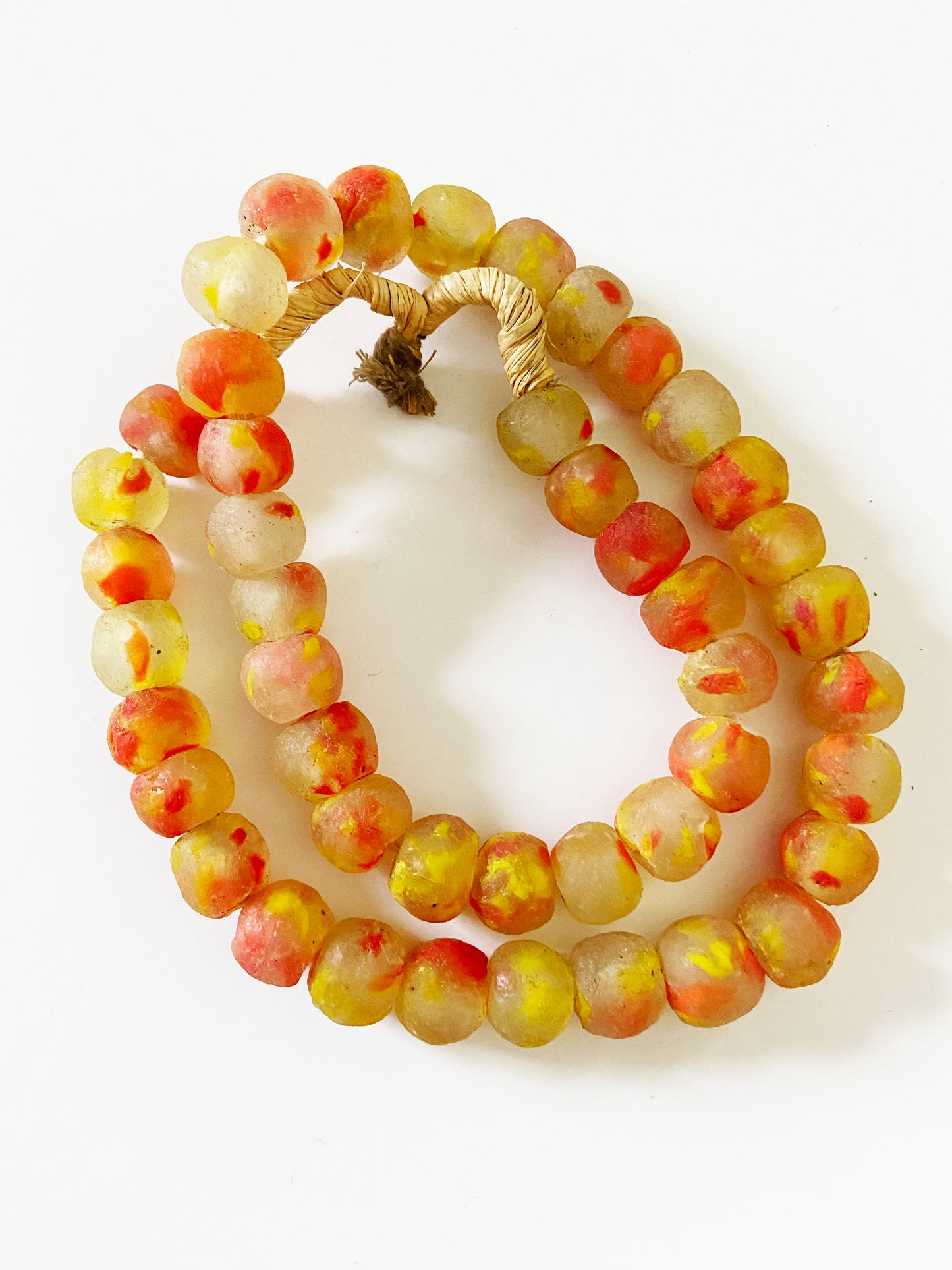 #2281 African Jumbo Glass Trading Beads String