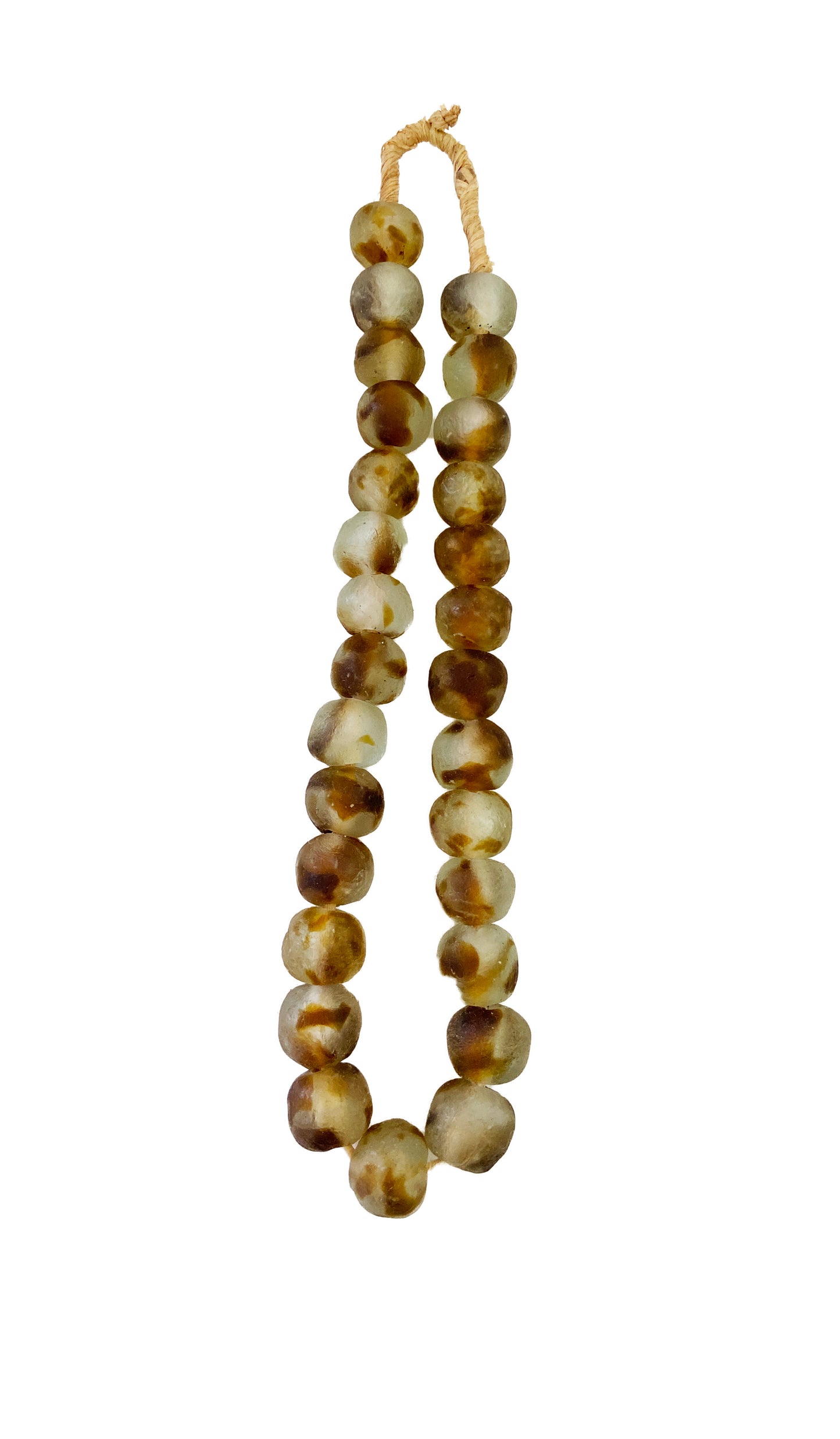 #3342 African Lg GlassTrading Beads Necklace 27" H