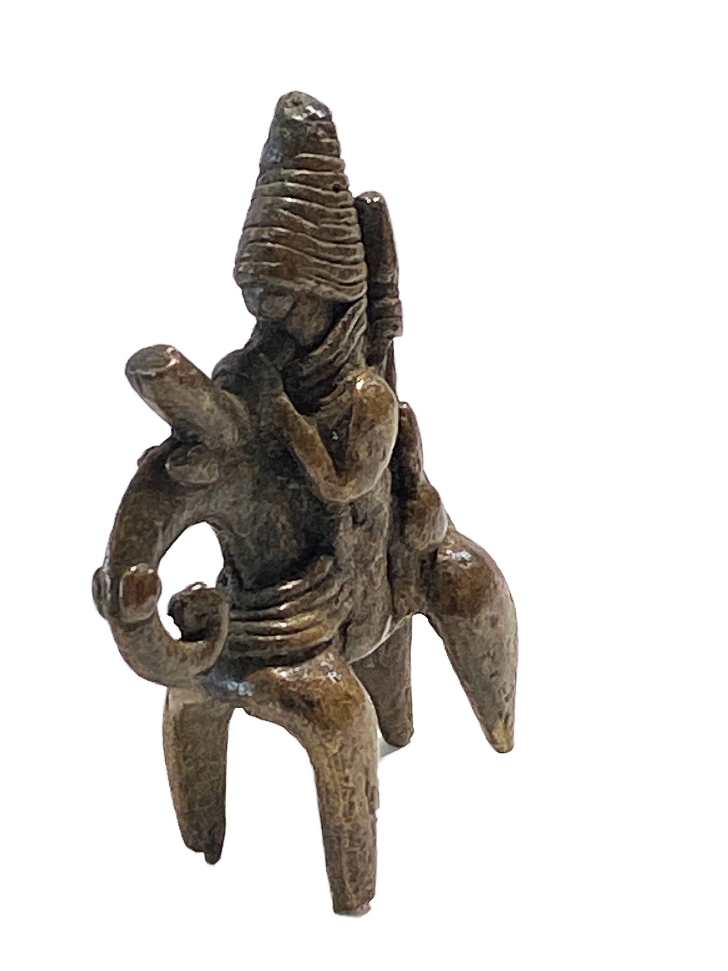 #4161 African Dogon Bronze Horseman Gold Weight Mali