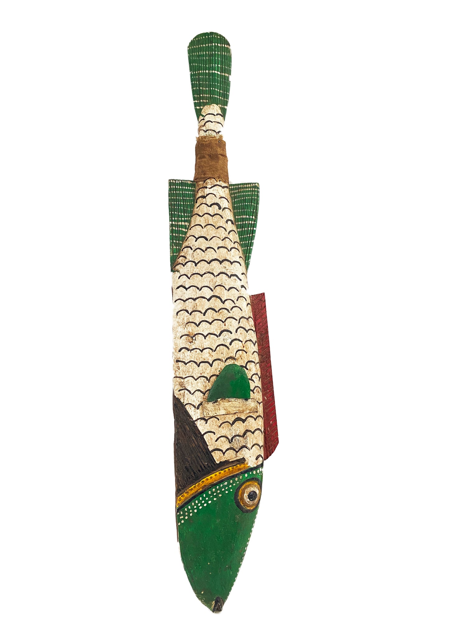 #3649 African Wooden Fish Bozo Tribe Mali 44"