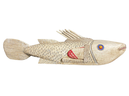 # 3994 African Wooden Fish Bozo Tribe Mali 39" W