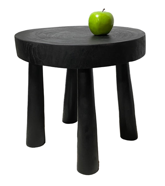 # 4136 African Old Carved Wood Table/Stool Hehe Gogo People Tanzania 15" H by 16" D