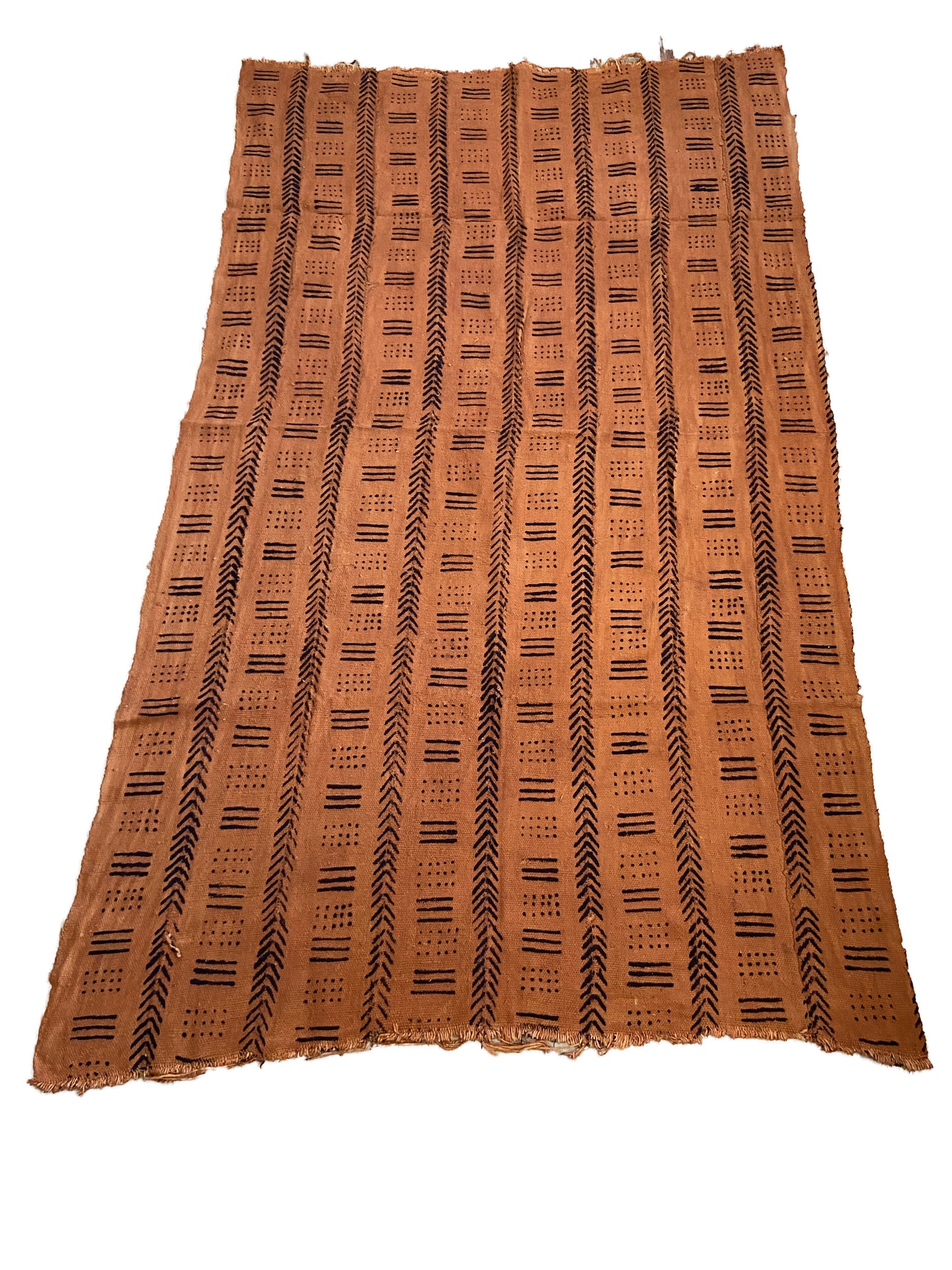 African Brown & Black Mud Cloth Textile Mali 40" by 60"  #3569