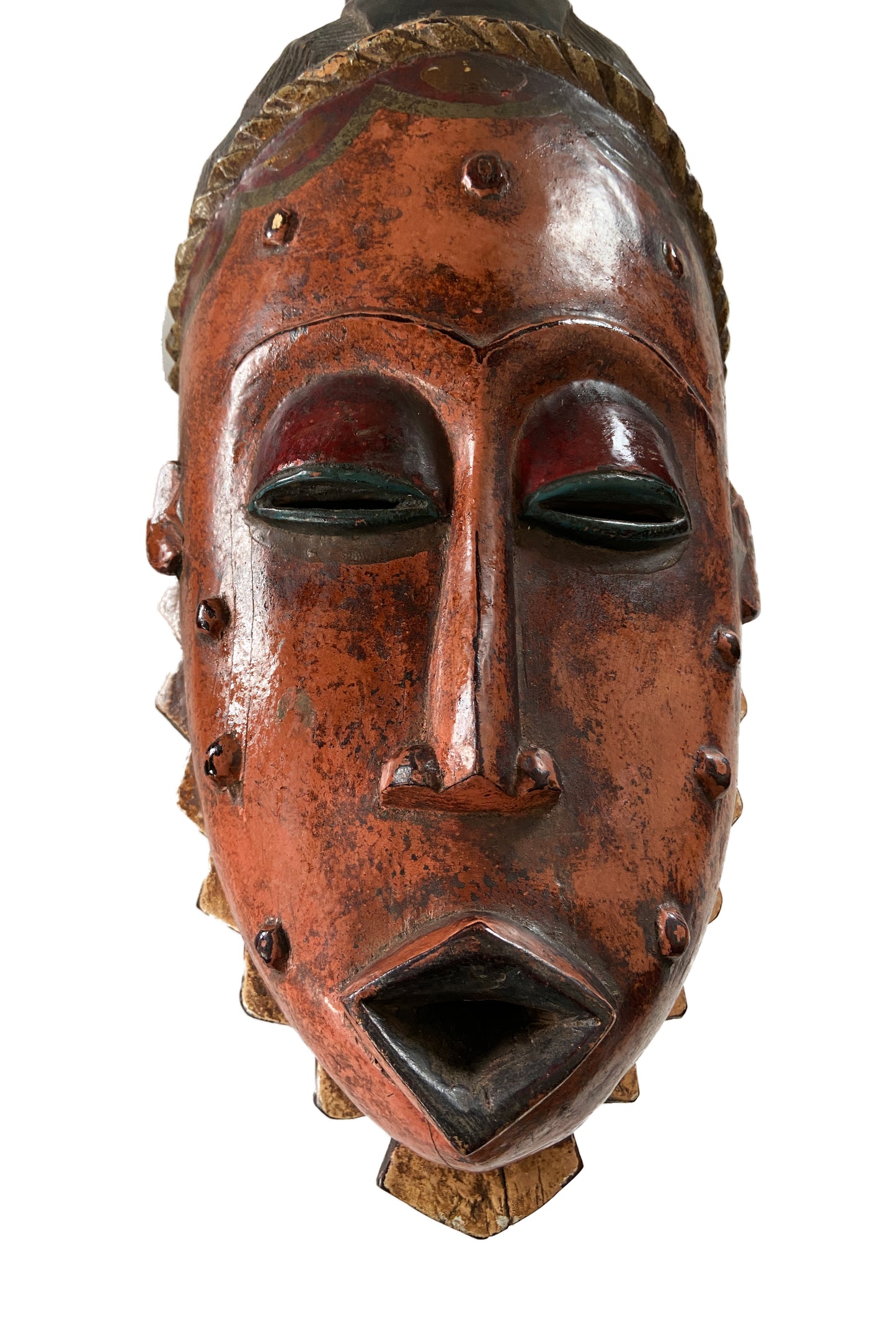 #960 Lg African Guru Portrait Mask Cote d'Ivoire 22.5" H