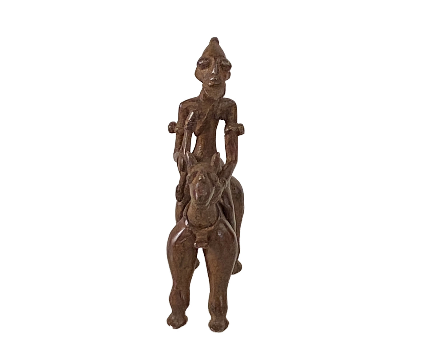 # 3412/45  Superb African Dogon Bronze Horseman