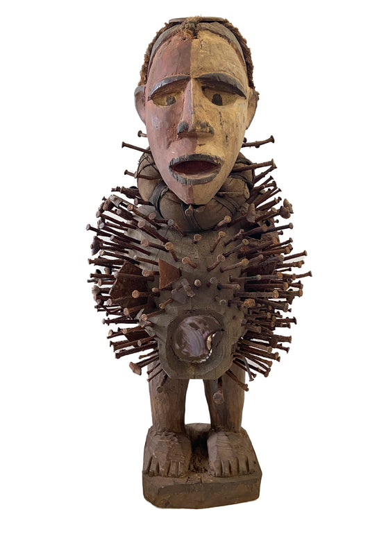 #2218 African Nkisi Fetish Power Figure 23" H Congo