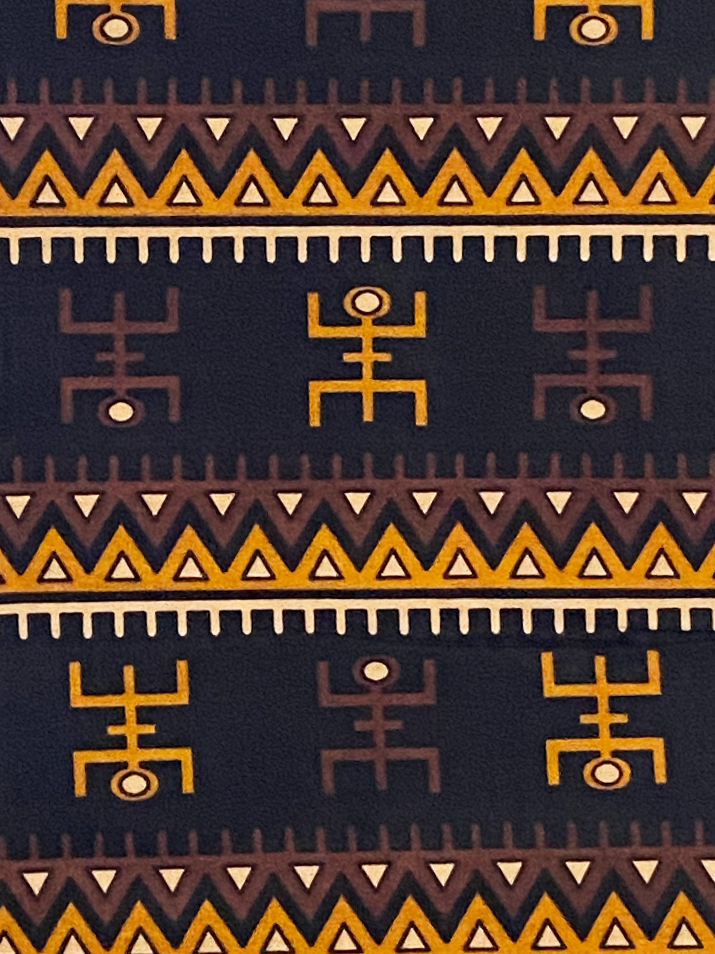 #3482 African Kente Cloth Cotton Fabric,6 Yards by 43"