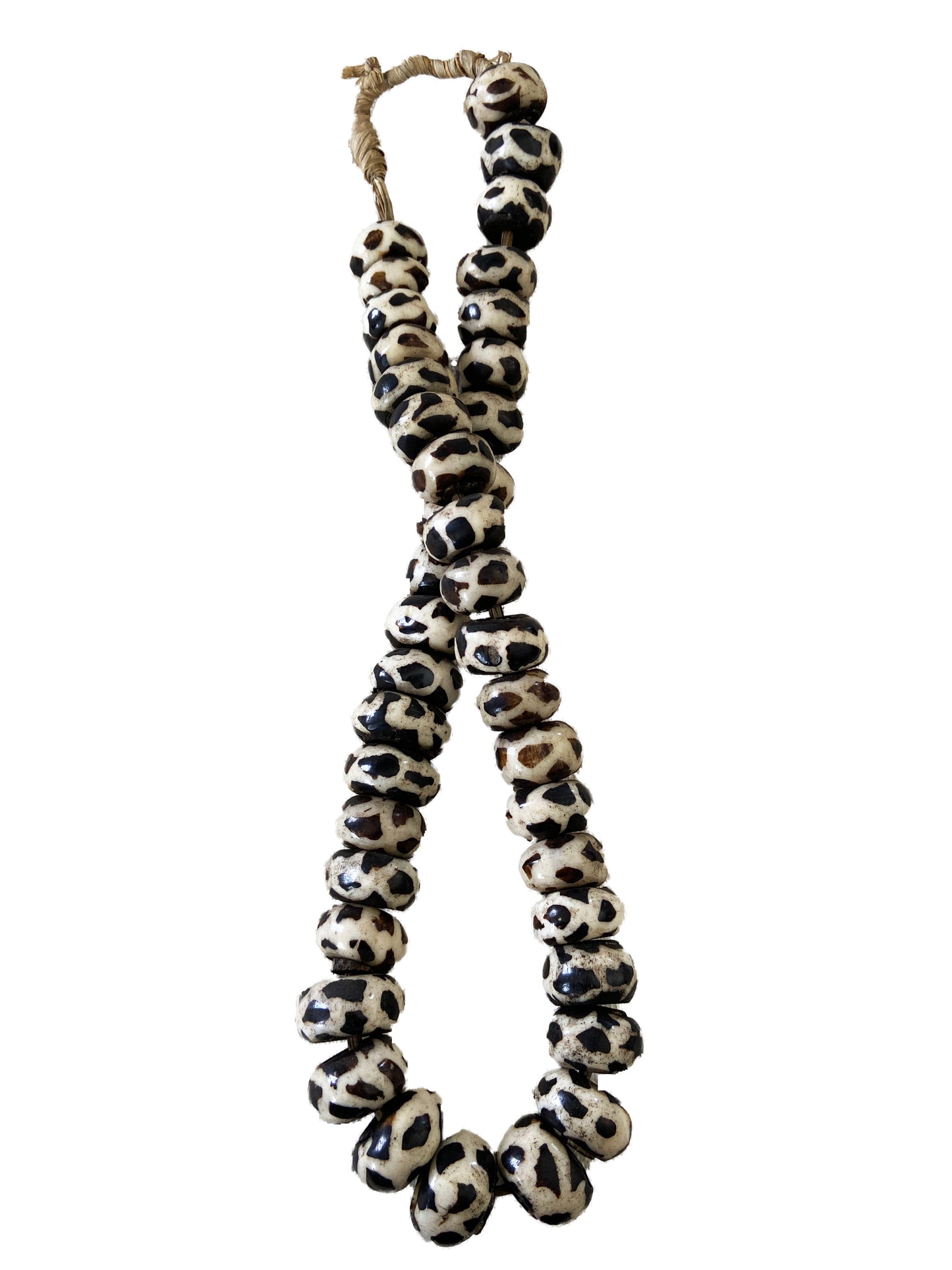 #1847 African Jumbo Bone Trading Beads 28" L