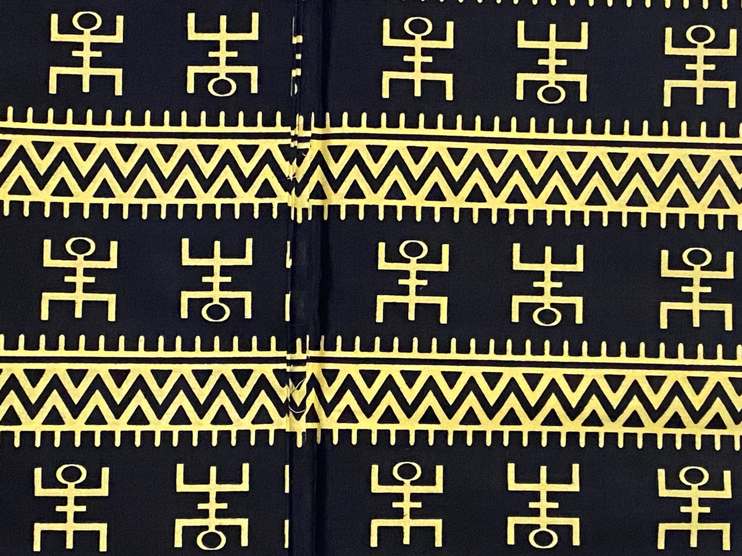 #3483 African Kente Cloth Cotton Fabric,6 Yards by 43"