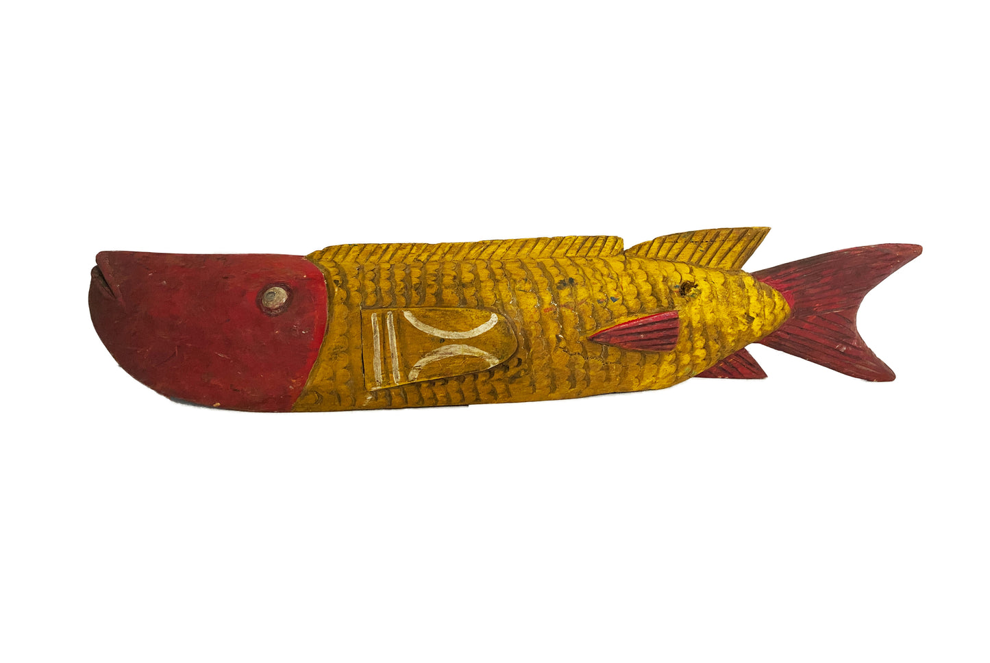 #3650 African Wooden Fish Bozo Tribe Mali 37"