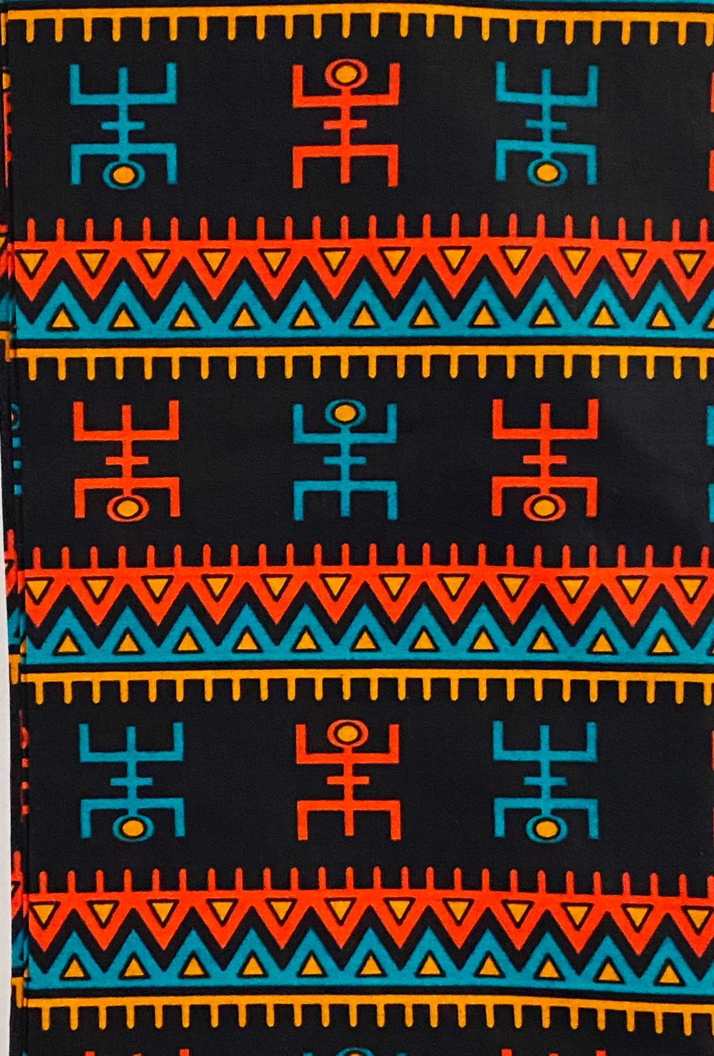 #3484 African Kente Cloth Cotton Fabric,6 Yards by 43"