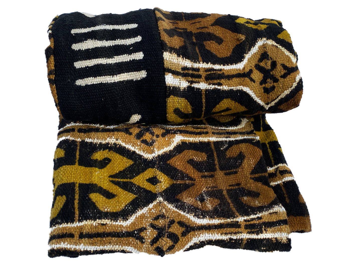 #3866 Bogolan Mali Mud Cloth Textile 36" by 63"