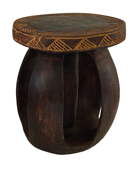 #3750 African  Baga Stool/Table Guinea-Bissau  11" H by 9"Diameter