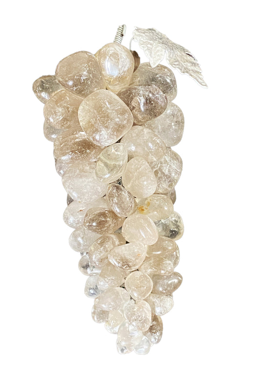 #4334 Large  Vintage Brazilian Crystal Quartz Grape Cluster