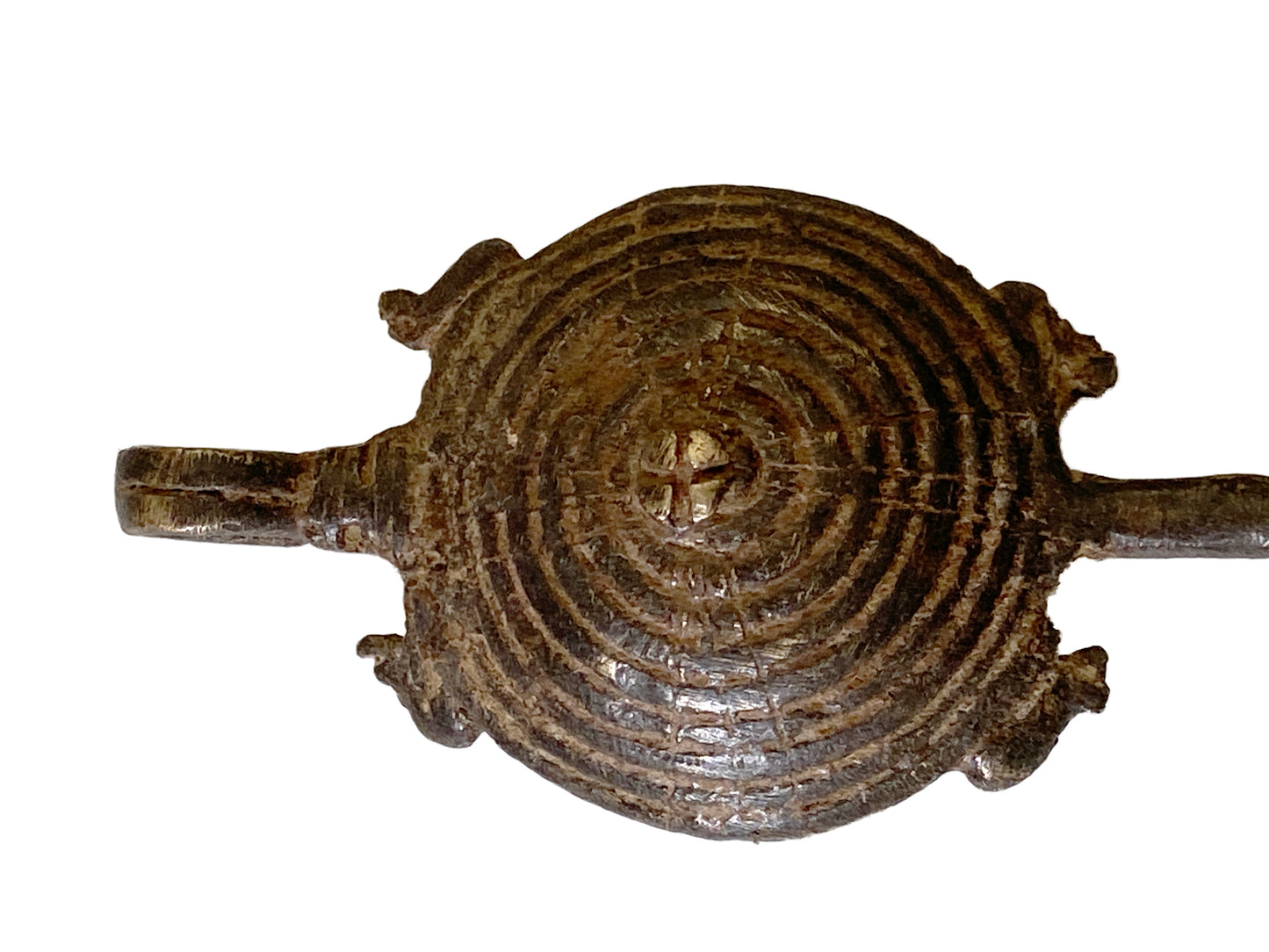 #2230 Gan Bronze Amulet Talisman Pendant of Serpent Burkina Faso Africa