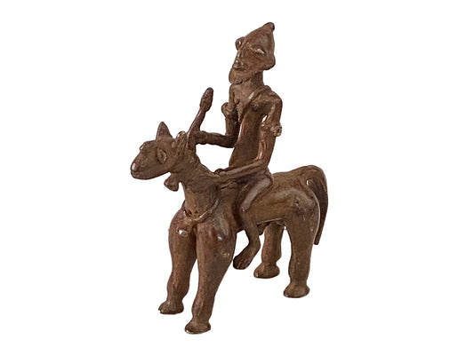 # 3412/45  Superb African Dogon Bronze Horseman