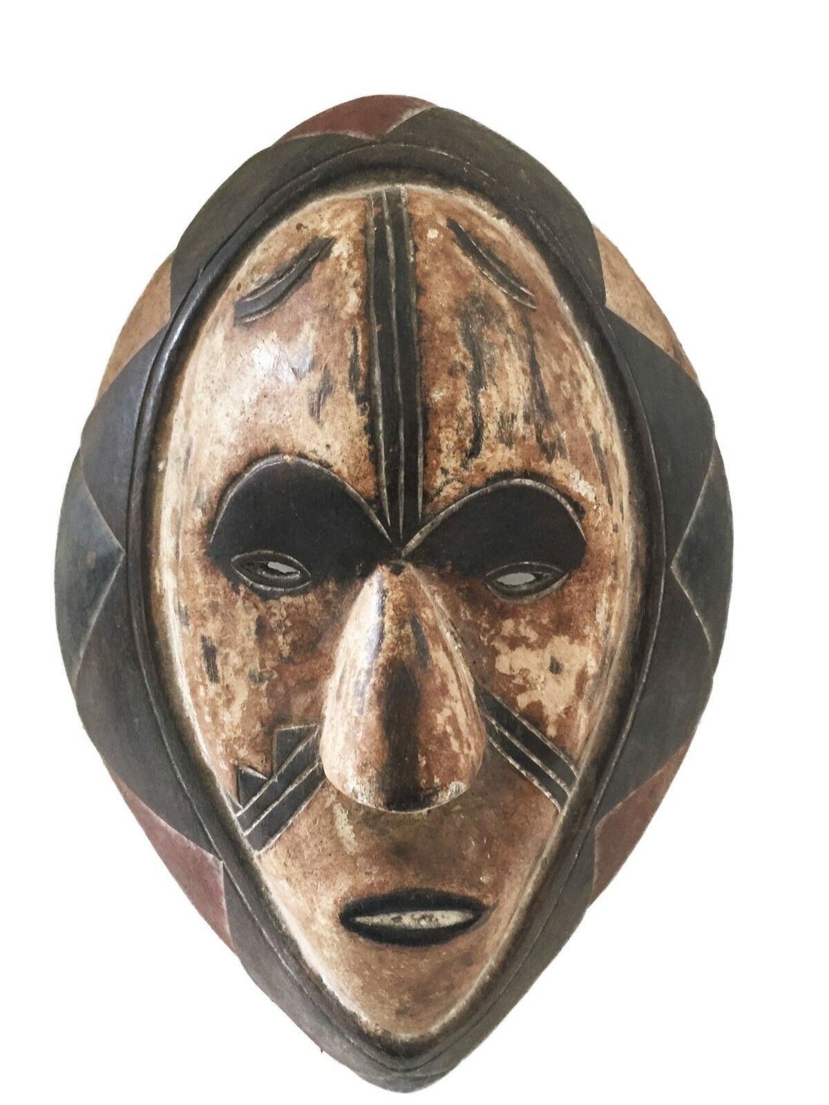 #1680 African Bamileke Mask Cameroon 13" H #1680