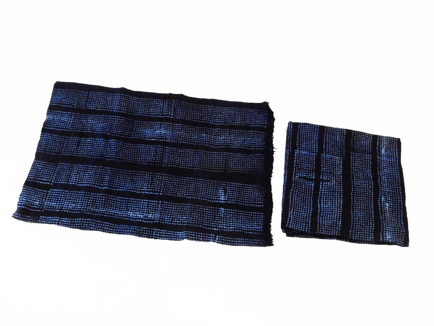 Malian Indigo Mud Cloth Textiles S/2 40" by 62" # 4