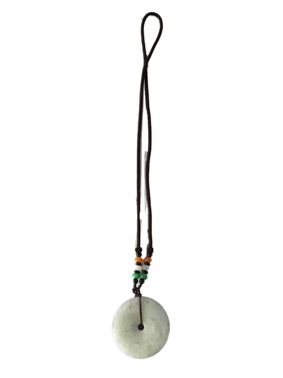 #1707 Jadeite Jade  Carved BI  Necklace