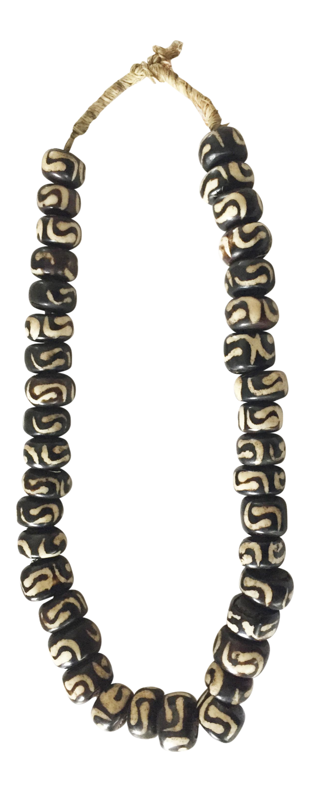 #586 African Jumbo Bone Trading Beads 28" L
