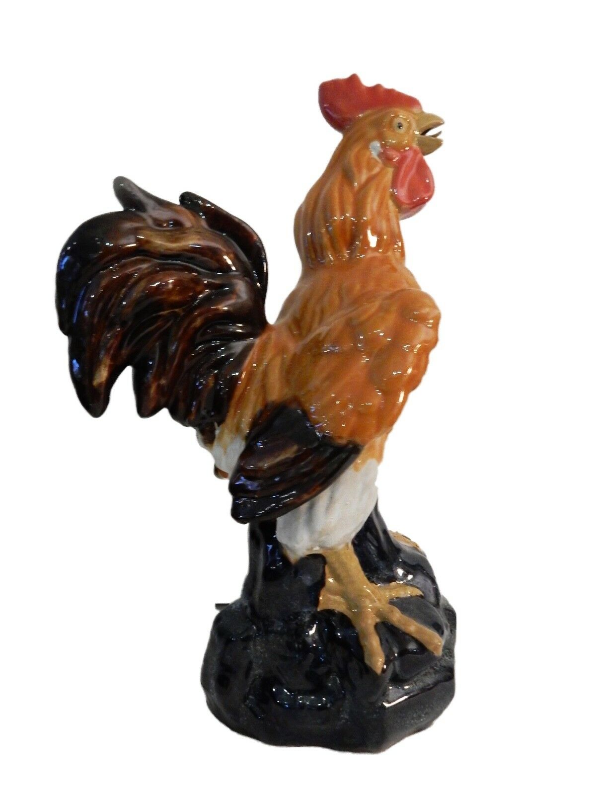 #266 Superb LG  Chinese Ceramic Figure of a  Rooster 17.5"H