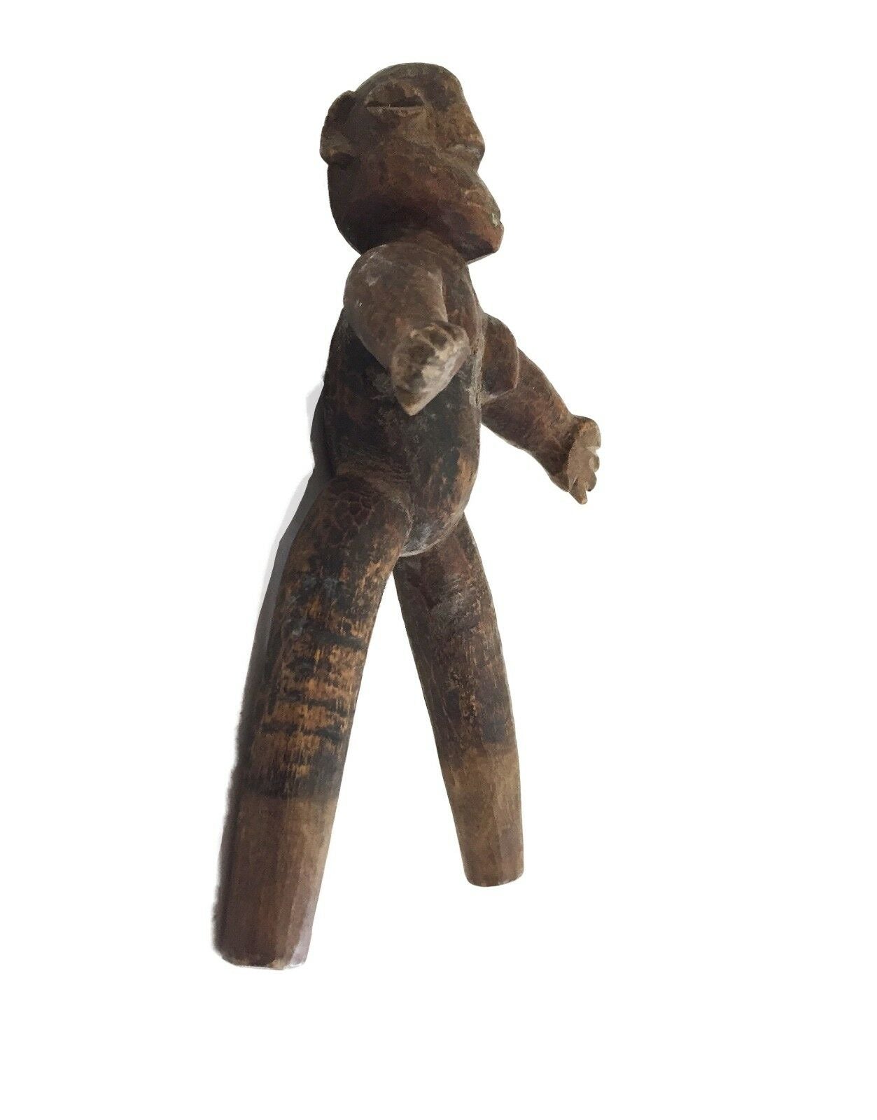 #1073 Superb /unique old Lobi Figural Sling shot Burkina Faso African 7" h