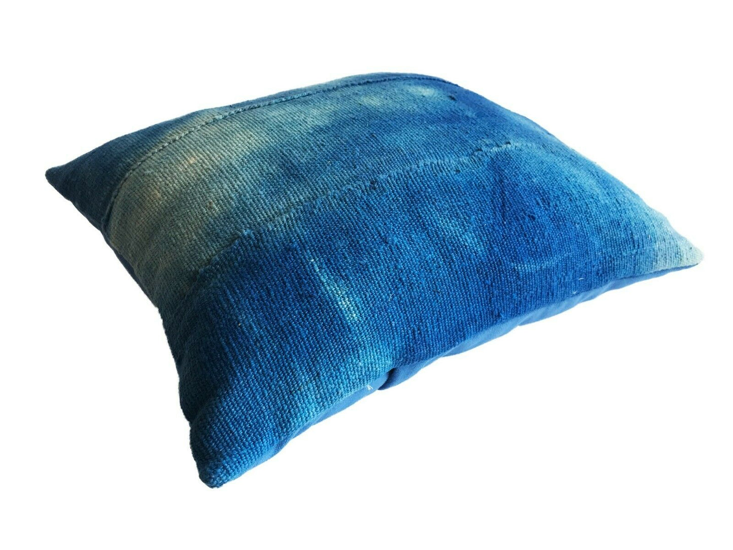 #2251  African Custom Made Indigo  cloth Pillow 14.5" by 12.5"