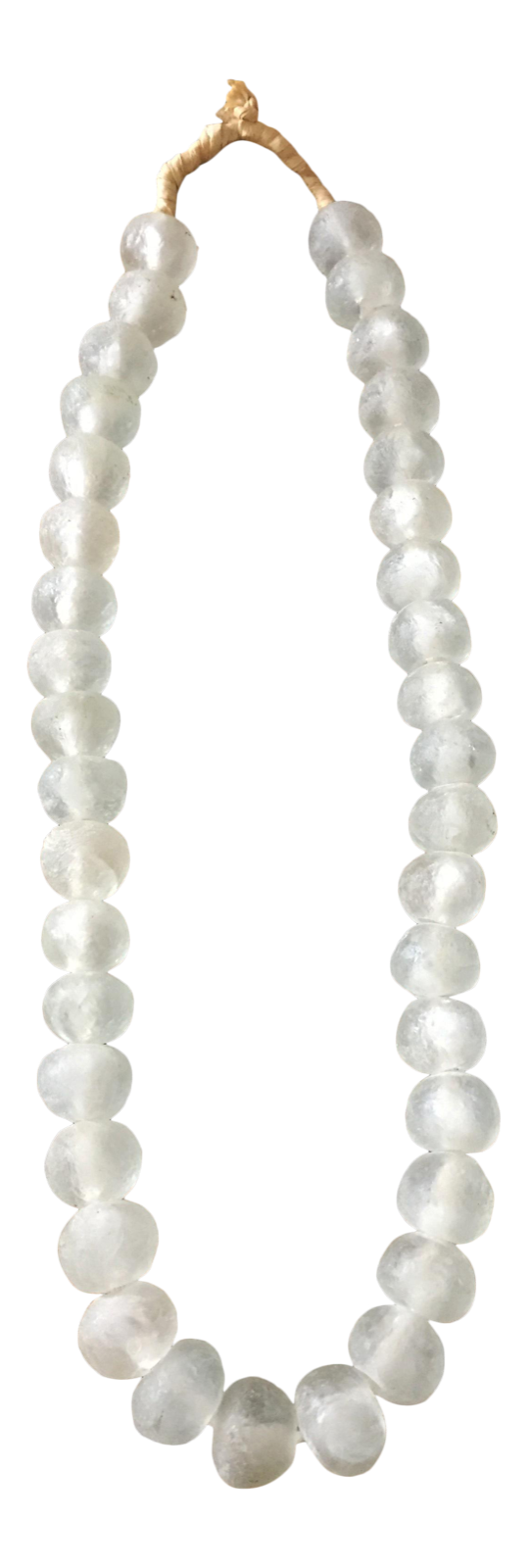 #587 African Jumbo GlassTrading Beads Necklace