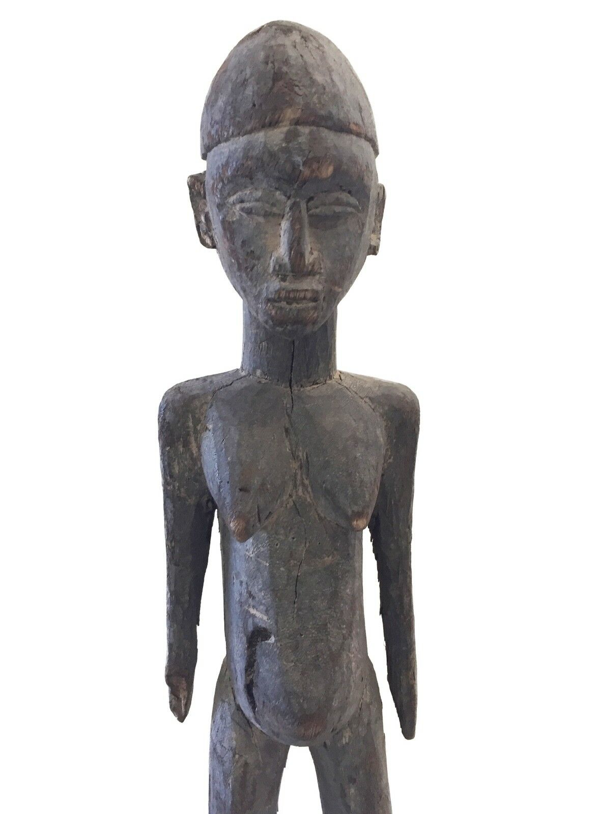 #1066 Stunning Old Lobi Shrine Male/female Figure Bateba 21.5 in African Burkina Faso