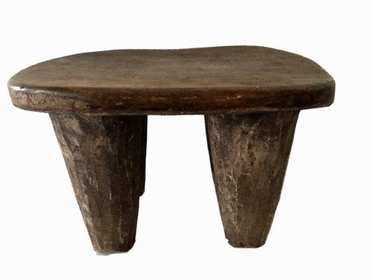 African Senufo Wood  Kids Milk Stool  I  . Coast 12" w by 7.5" H #2013
