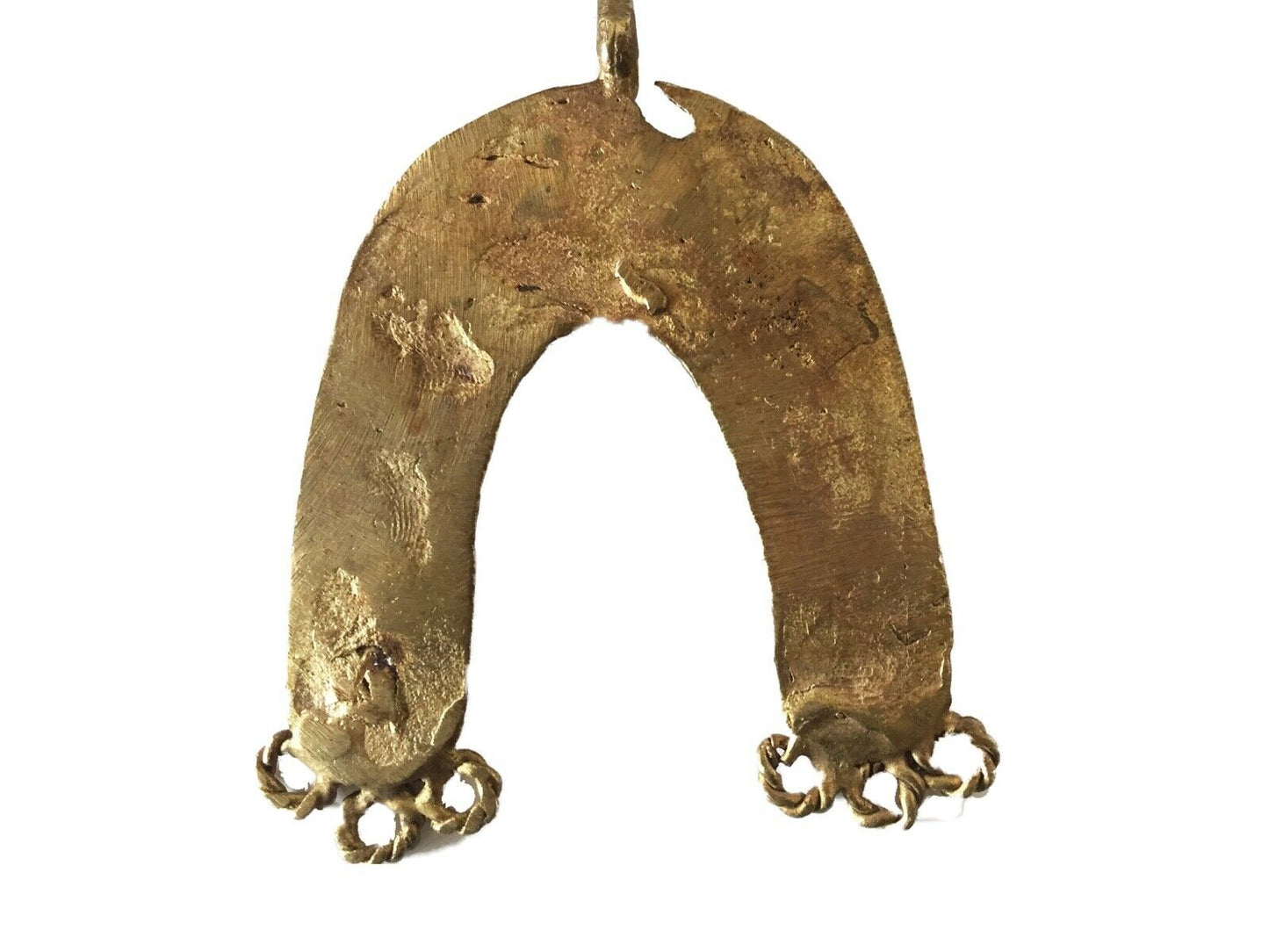 #1899 Lobi Bronze Amulet /Gold Weight Pendant 3" H