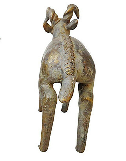 #821 Bronze AfricanTribal/ Ashanti Akan Of a Ram/ I Coast 4 .75" h