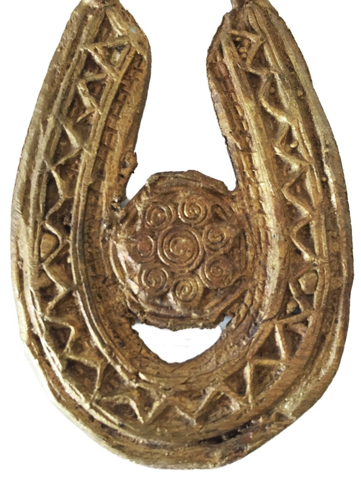 #1892 Lobi Bronze Amulet /Gold Weight Pendant 3.25" H