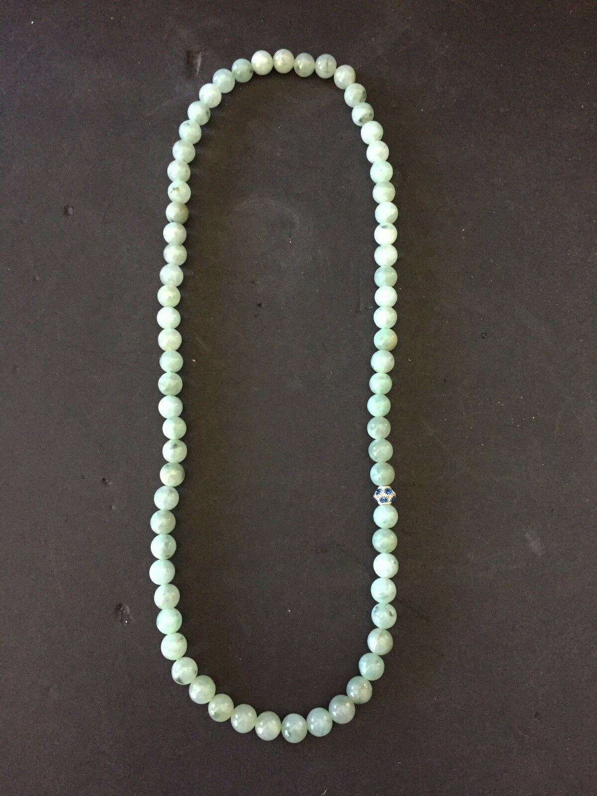 #1687 Superb  Jadeite Jade  Necklace 68 beads