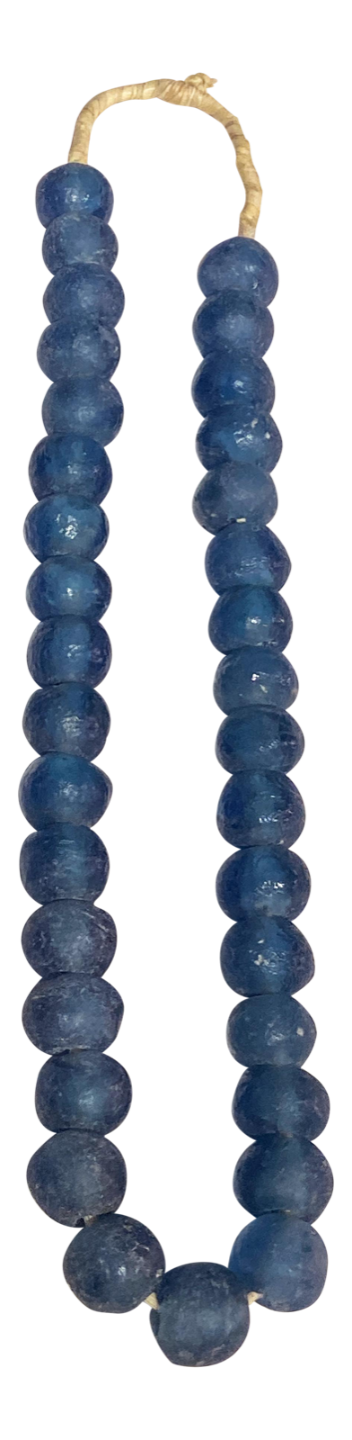 #706 African Jumbo GlassTrading Beads Necklace