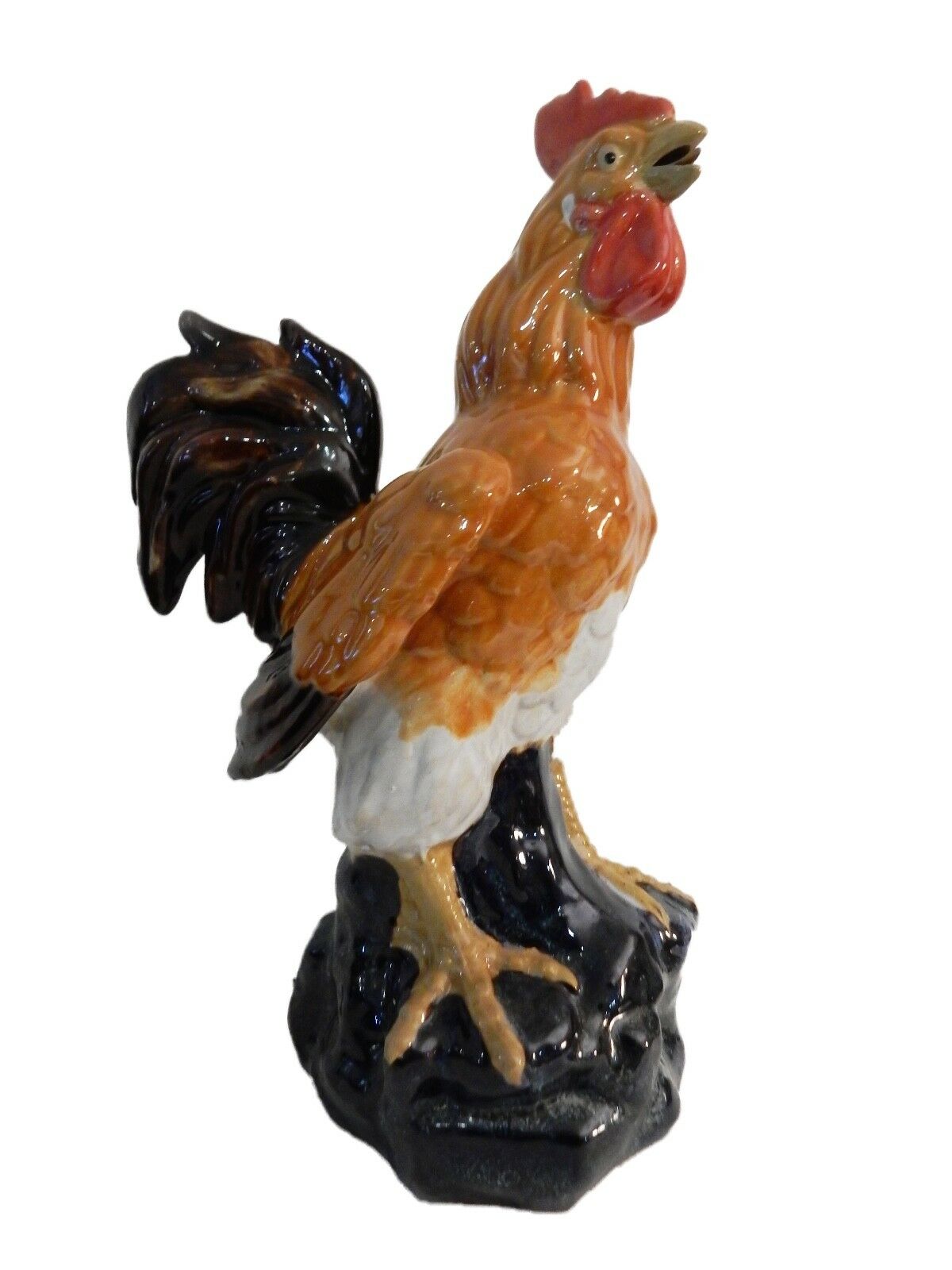 #266 Superb LG  Chinese Ceramic Figure of a  Rooster 17.5"H