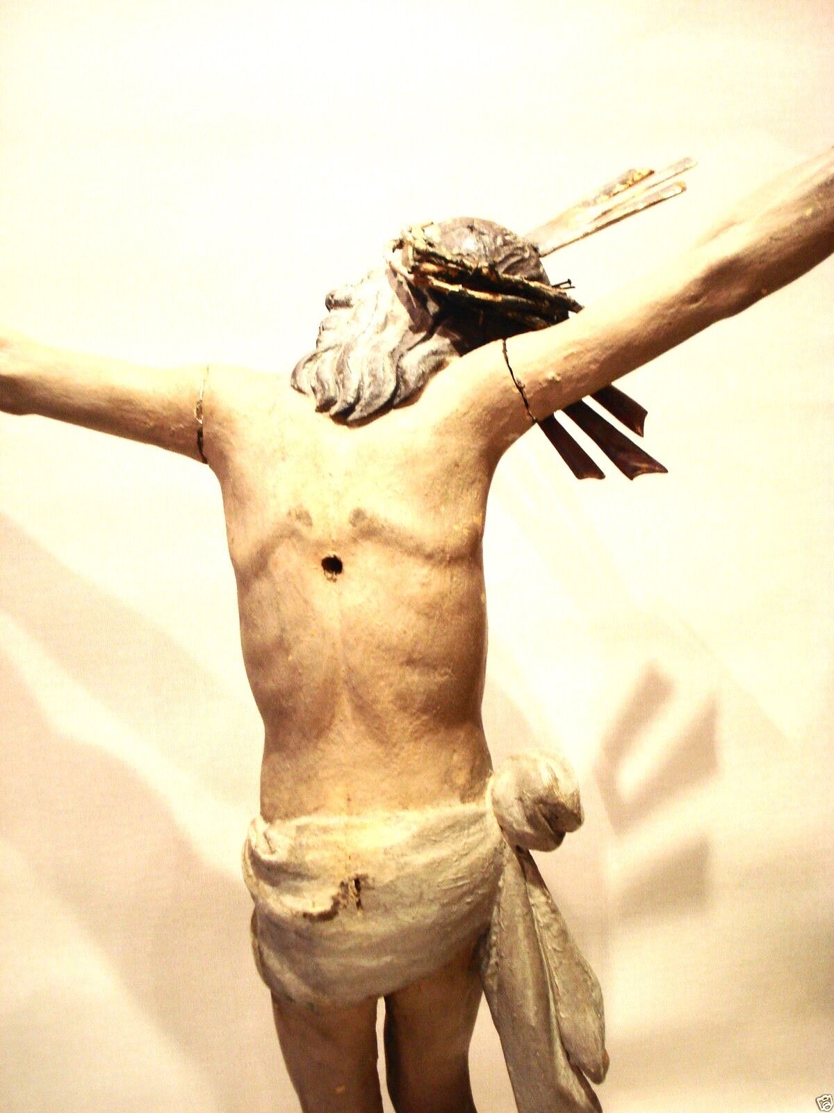 #2008 LG Austrian Santos Late 18th Carved Wood Jesus Christ  Corpus Christi   30" 1/2 H